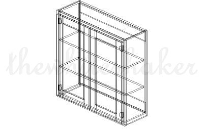 W3636 - 36" Wide 36" High, Double Door Wall Cabinet