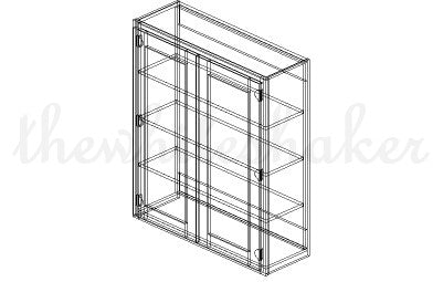 W3642 - 36" Wide 42" High, Double Door Wall Cabinet