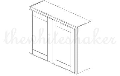 W3930 - 39" Wide 30" High, Double Door Wall Cabinet