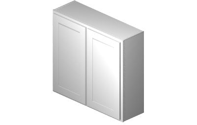 W3936 - 39" Wide 36" High, Double Door Wall Cabinet