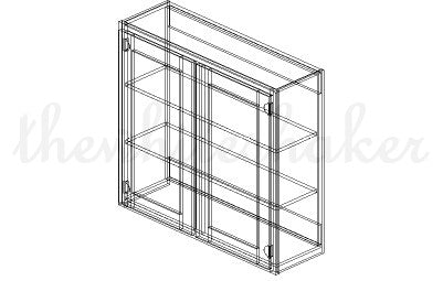 W3936 - 39" Wide 36" High, Double Door Wall Cabinet