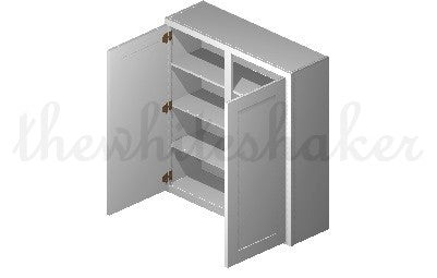 W3942 - 39" Wide 42" High, Double Door Wall Cabinet