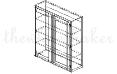 W3942 - 39" Wide 42" High, Double Door Wall Cabinet