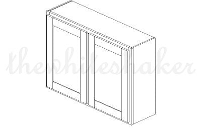 W4230 - 42" Wide 30" High, Double Door Wall Cabinet