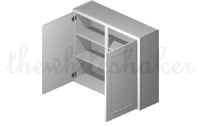 W4236 - 42" Wide 36" High, Double Door Wall Cabinet