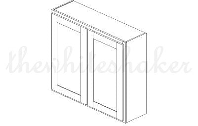 W4236 - 42" Wide 36" High, Double Door Wall Cabinet