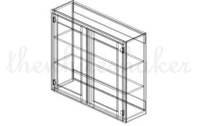 W4236 - 42" Wide 36" High, Double Door Wall Cabinet