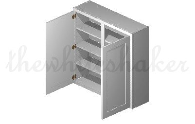 W4242 - 42" Wide 42" High, Double Door Wall Cabinet