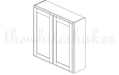 W4242 - 42" Wide 42" High, Double Door Wall Cabinet