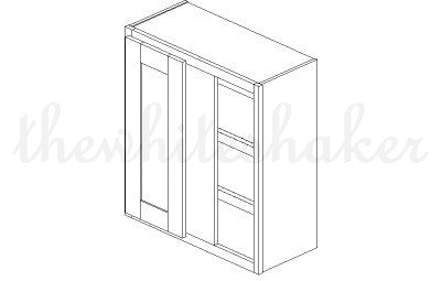 WBC2730 - 27" Wide 30" High, Blind Corner Wall Cabinet