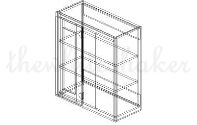 WBC2730 - 27" Wide 30" High, Blind Corner Wall Cabinet