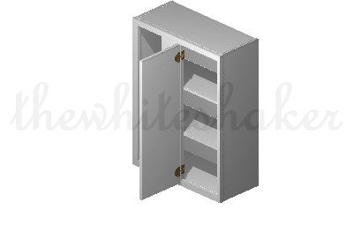 WBC2736 - 27" Wide 36" High, Blind Corner Wall Cabinet