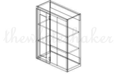 WBC2736 - 27" Wide 36" High, Blind Corner Wall Cabinet