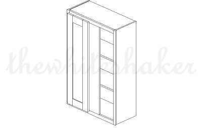 WBC2742 - 27" Wide 42" High, Blind Corner Wall Cabinet