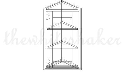 WCA1230 - 12" Wide 30" High, Angled End Wall Cabinet