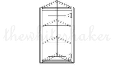 WCA1230 - 12" Wide 30" High, Angled End Wall Cabinet