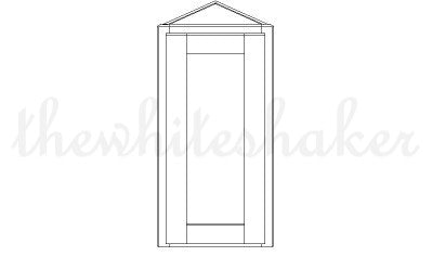 WCA1236 - 12" Wide 36" High, Angled End Wall Cabinet