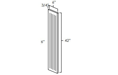 WFF642 - 6" Wide Fluted Wall Filler