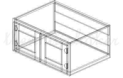 WR3315 - 33" Wide 15" High, Refrigerator Wall Cabinet