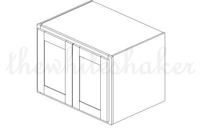 WR3324 - 33" Wide 24" High, Refrigerator Wall Cabinet