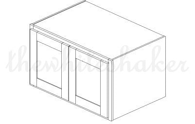 WR3621 - 36" Wide 21" High, Refrigerator Wall Cabinet