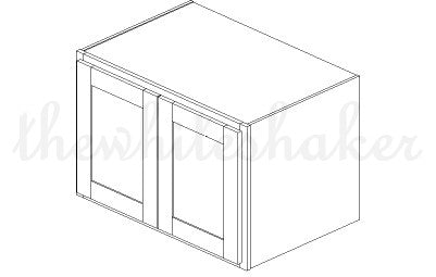 WR3624 - 36" Wide 24" High, Refrigerator Wall Cabinet