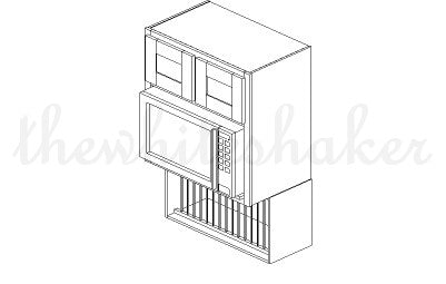 MW3030 - 30" Wide 30" High, Microwave Wall Cabinet