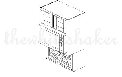 MW3030 - 30" Wide 30" High, Microwave Wall Cabinet