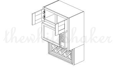 MW3030 - 30" Wide 30" High, Microwave Wall Cabinet