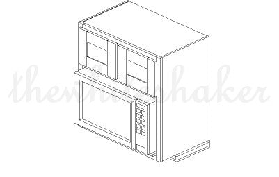 MW3030 - 30" Wide 30" High, Microwave Wall Cabinet