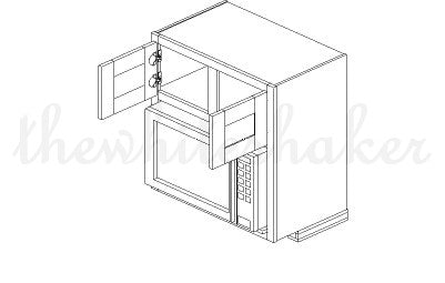 MW3030 - 30" Wide 30" High, Microwave Wall Cabinet