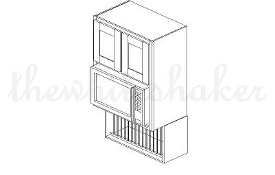 MW3036 - 30" Wide 36" High, Microwave Wall Cabinet