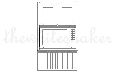 MW3036 - 30" Wide 36" High, Microwave Wall Cabinet