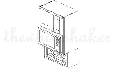 MW3036 - 30" Wide 36" High, Microwave Wall Cabinet