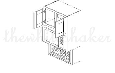 MW3036 - 30" Wide 36" High, Microwave Wall Cabinet