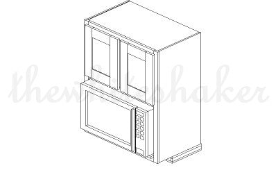 MW3036 - 30" Wide 36" High, Microwave Wall Cabinet