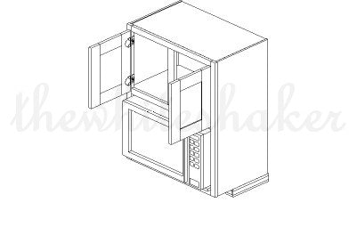 MW3036 - 30" Wide 36" High, Microwave Wall Cabinet