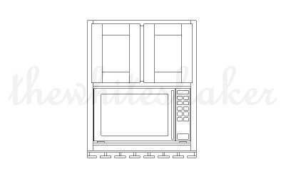 MW3036 - 30" Wide 36" High, Microwave Wall Cabinet