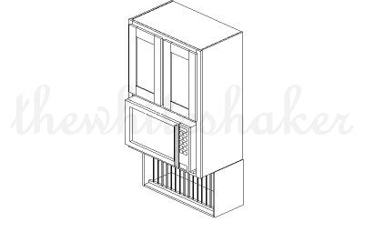 MW3042 - 30" Wide 42" High, Microwave Wall Cabinet