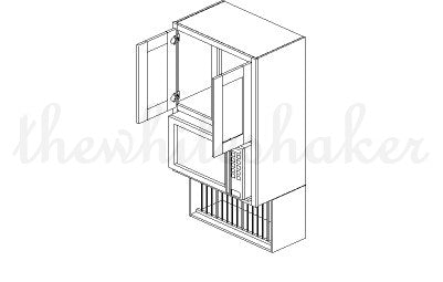 MW3042 - 30" Wide 42" High, Microwave Wall Cabinet