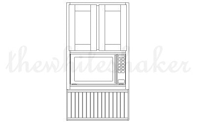 MW3042 - 30" Wide 42" High, Microwave Wall Cabinet