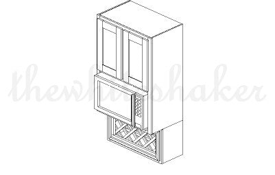 MW3042 - 30" Wide 42" High, Microwave Wall Cabinet