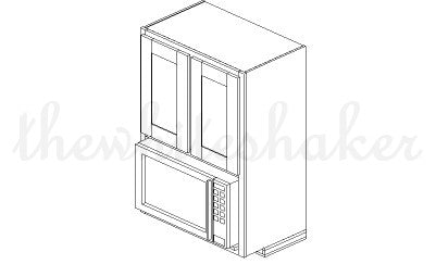 MW3042 - 30" Wide 42" High, Microwave Wall Cabinet