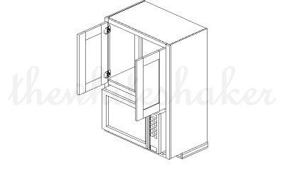 MW3042 - 30" Wide 42" High, Microwave Wall Cabinet