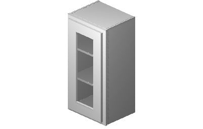 PG1530 - 15" Wide 30" High, Plain Glass Single Door