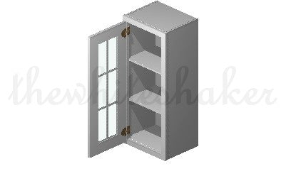 W1536 - 15" Wide 36" High, Single Door Wall Cabinet