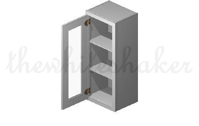 PG1536 - 15" Wide 36" High, Plain Glass Single Door