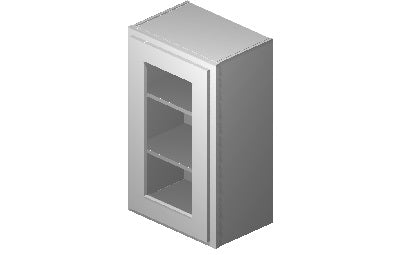 PG1830 - 18" Wide 30" High, Plain Glass Single Door