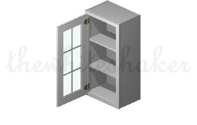 W1836 - 18" Wide 36" High, Single Door Wall Cabinet