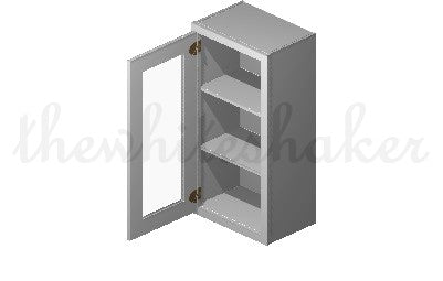 PG1836 - 18" Wide 36" High, Plain Glass Single Door